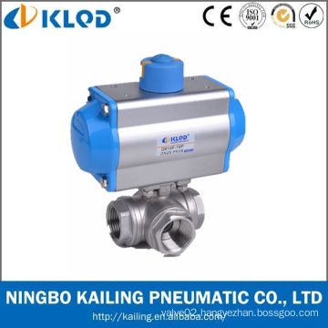 High Service KLQD Brand Stainless Steel 3 Way Ball Valve